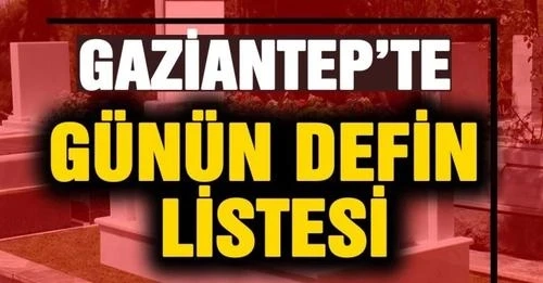 06.07.2023 Perşembe günü Defin Listesi