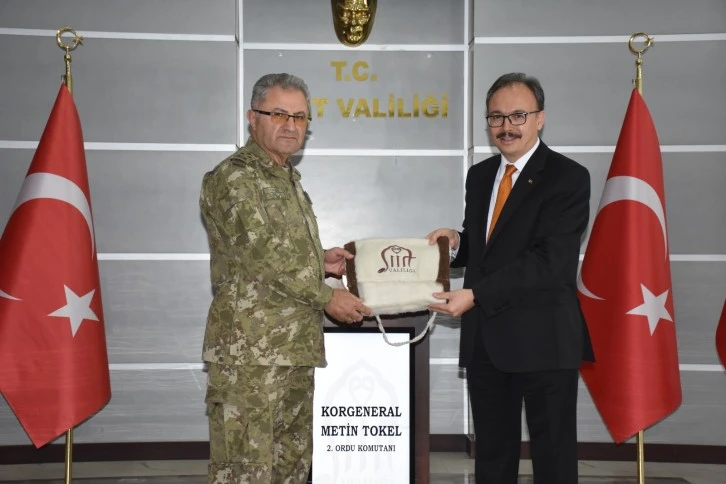 2. Ordu Komutanı Korgeneral Metin Tokel, Vali Kızılkaya’yı Ziyaret Etti