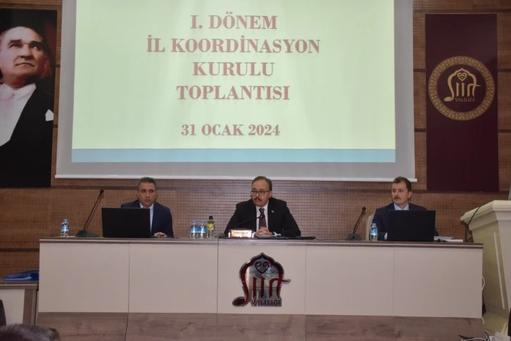 2024 Yılı 1. Dönem İl Koordinasyon Kurulu Toplantısı Vali Dr. Kemal Kızılkaya Başkanlığında Yapıldı