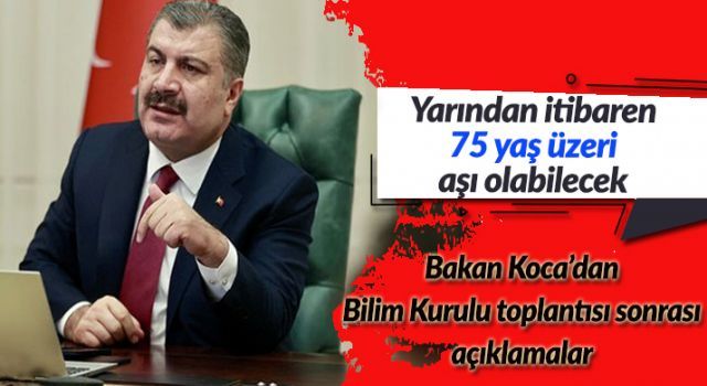 75 yaş üzeri için aşılanma başlıyor