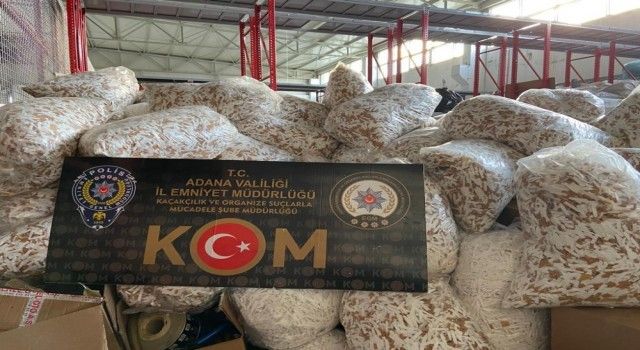 8 milyon 300 bin adet boş makaron ele geçirildi