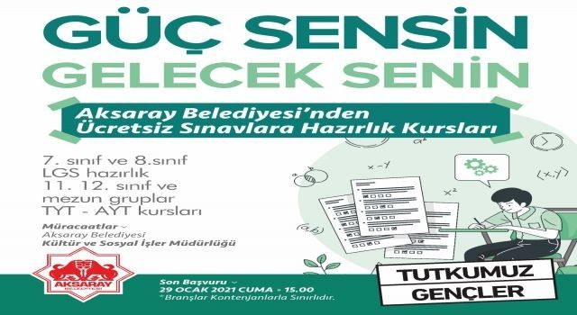 Aksaray Belediyesi, öğrencileri sınavlara hazırlıyor