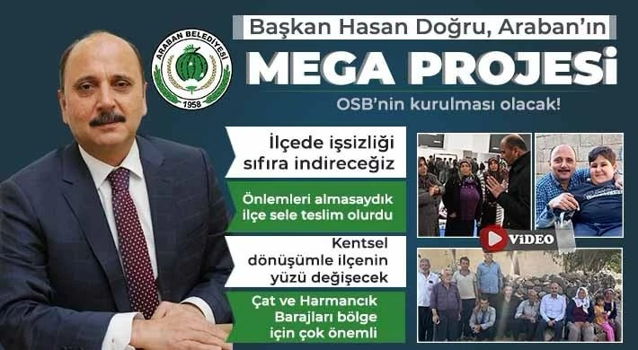 Araban Belediye Başkanı Hasan Doğru, yaptıklarını ve yapacaklarını anlattı