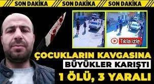 Bir kişinin öldüğü bıçaklı kavga anları kamerada