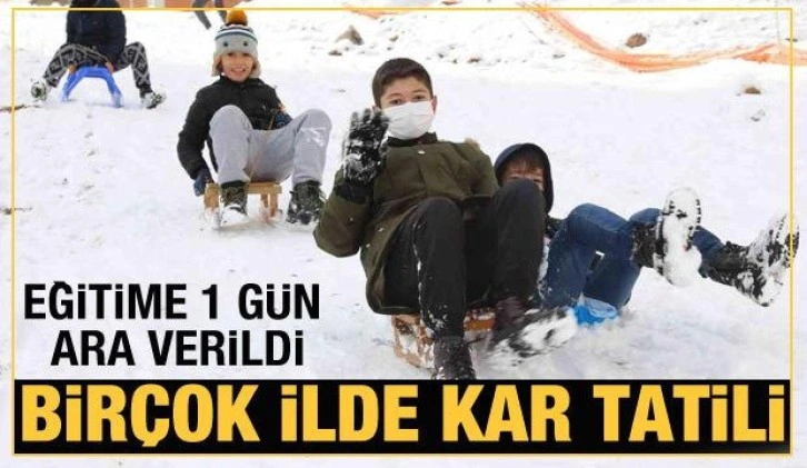 Birçok ilde yoğun kar yağışı nendeniyle eğitime ara verildi!