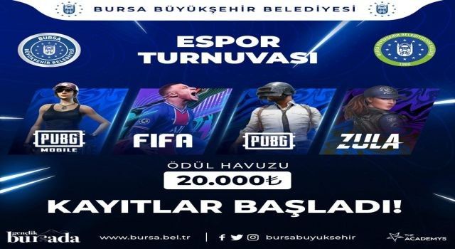 Bursa Büyükşehir Belediyesi&#039;nden e-spor turnuvası