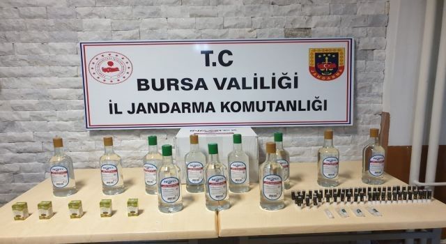 Bursa Jandarma'dan sahte içki operasyonu