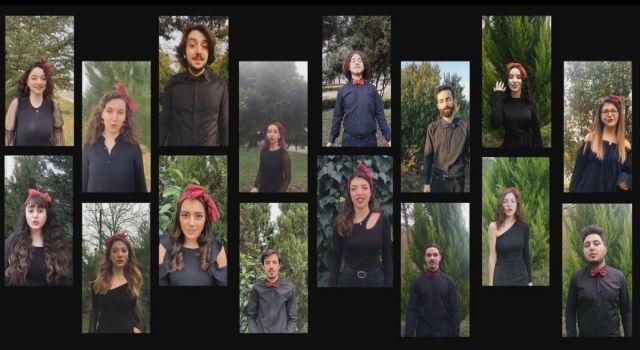 Bursa Uludağ Üniversitesi müzik öğrencilerinden online çalışma