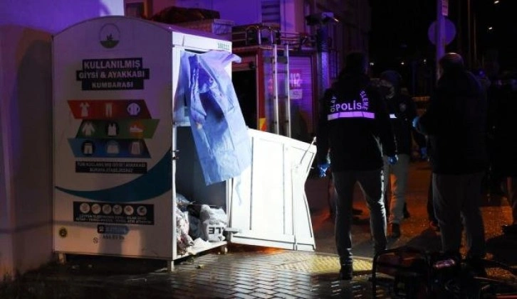 Bursa'da kullanılmış giysi ve ayakkabı kumbarasında sıkışan kişi öldü