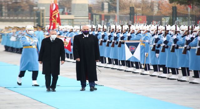 Cumhurbaşkanı Erdoğan, Arnavutluk Başbakanını resmi törenle karşıladı
