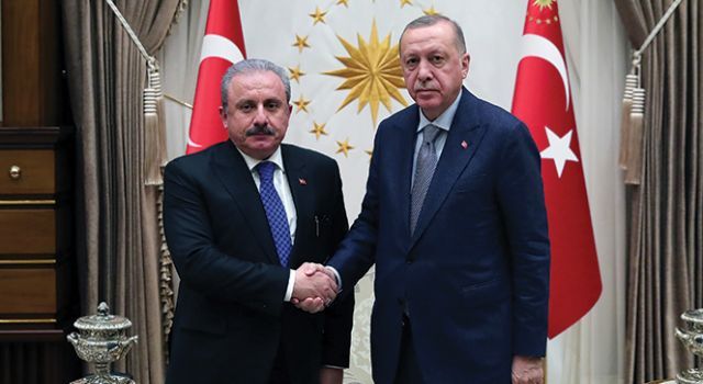 Cumhurbaşkanı Erdoğan, TBMM Başkanı&#039;nı kabul etti