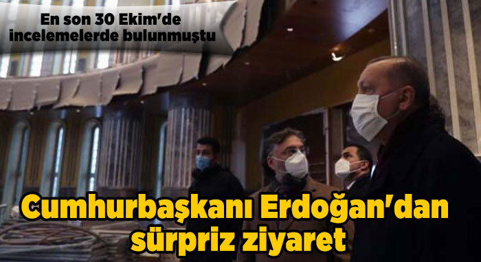 Cumhurbaşkanı Erdoğan'dan AKM'ye ziyaret