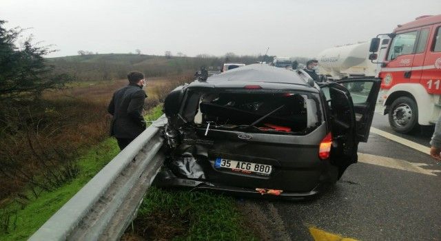 Düzce'de zincirleme kaza: 2 yaralı