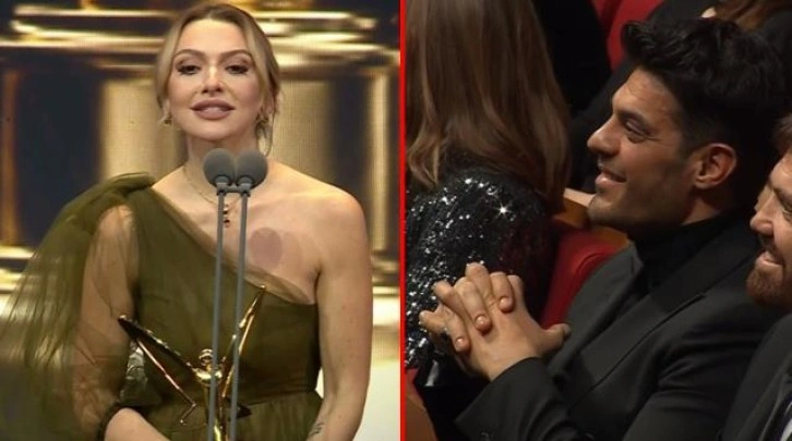 En İyi Kadın Şarkıcı seçilen Hadise, sevgilisi Mehmet Dinçerler'e teşekkür etti