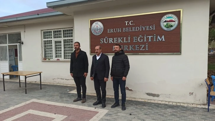 Eruh Belediye Başkanı Cevher Çiftçi; “Dershanemize desteklerini bekliyoruz”