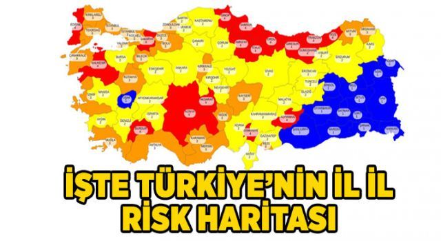 İşte Türkiye'nin il il risk haritası