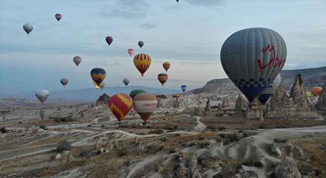 Kapadokya'da balon turları iptal edildi