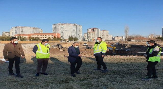 Kayseri katlı kavşak inşaatı sürüyor