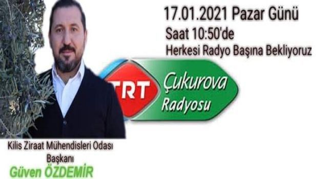 Kilis tarımı, TRT Çukurova Radyosu'nda