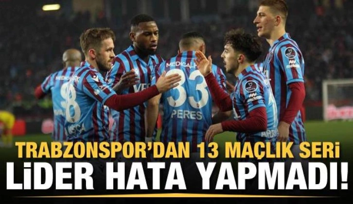 Lider Trabzonspor hata yapmadı!