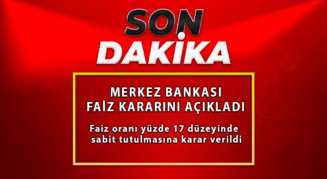 Merkez Bankası faiz'i sabit tuttu