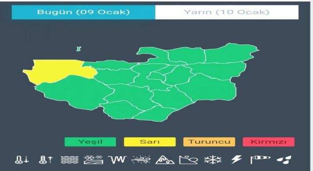 Meteorolojiden Karacabey için 'sarı' uyarı