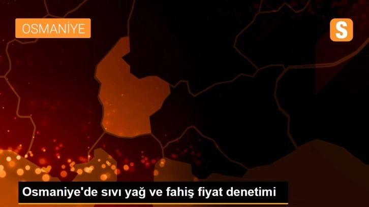 Osmaniye'de sıvı yağ ve fahiş fiyat denetimi