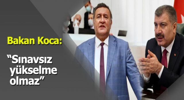 Sağlık Bakanı Koca: &#039;Sınavsız yükselme olmaz&#039;