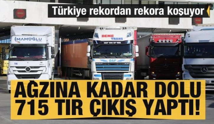 Sarp Sınır Kapısı'nda yeni rekor kırıldı! 718 TIR çıkış yaptı