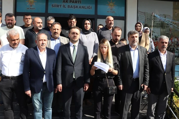 Siirt AK Parti’den İsrail saldırısına ilişkin açıklama...