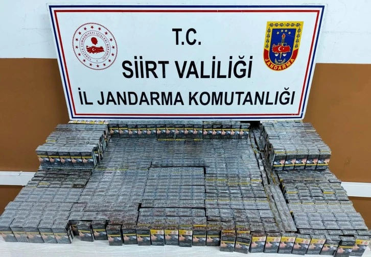 Siirt-Eruh Karayolunda 1100 Paket Kaçak Sigara Ele Geçirildi