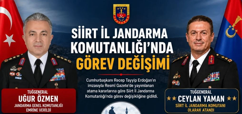Siirt İl Jandarma Komutanlığı’nda Görev Değişimi