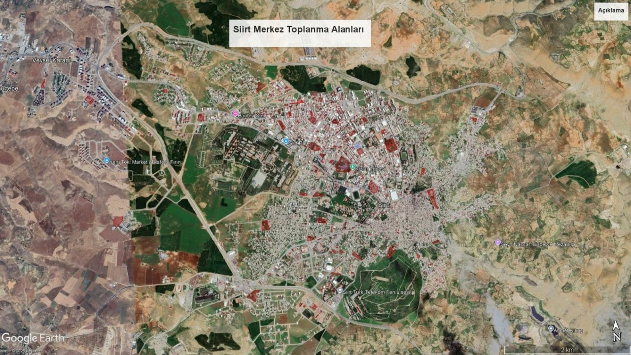 Siirt&rsquo;te Deprem Toplanma Alanları A&ccedil;ıklandı: Merkezde 45 Olmak &Uuml;zere 64 Toplanma Alanı Var