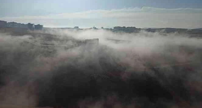 Siirt'te sis bulutu örtüsü oluştu