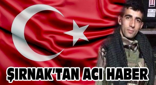 Şırnak'tan acı haber!
