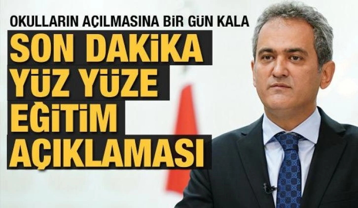 Son Dakika: Bakan Özer'den canlı yayında yüz yüze eğitim açıklaması