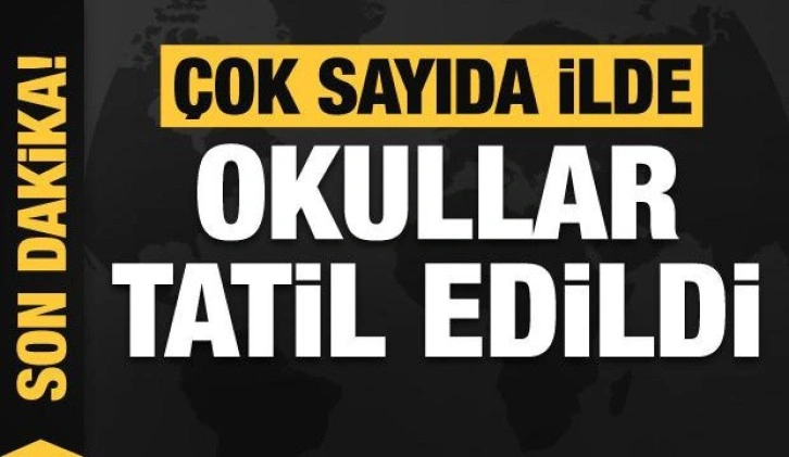 Son dakika: Çok sayıda ilde okullar tatil edildi!