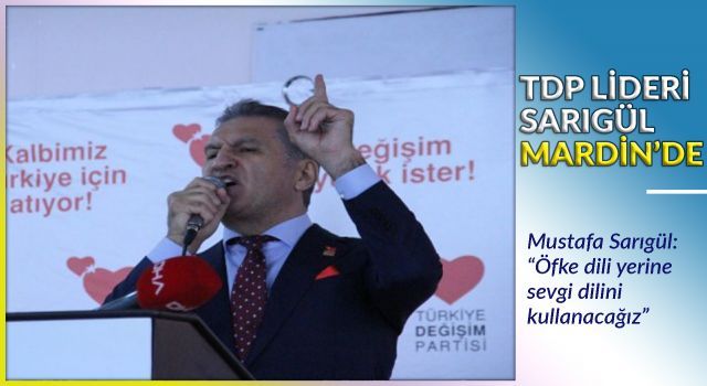 TDP Lideri Sarıgül Mardin'de... 'Öfke dili yerine sevgi dilini kullanacağız'