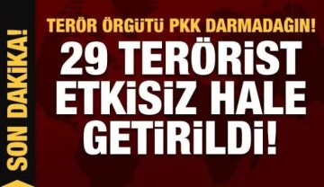 29 PKK'lı terörist etkisiz hale getirildi!