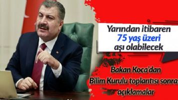 75 yaş üzeri için aşılanma başlıyor