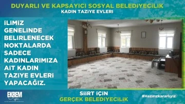 AK Parti Siirt Belediye Başkan Adayı Olgaç'tan kadın taziye evleri projesi
