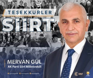 AK Parti Siirt Milletvekili Mervan Gül'den, Teşekkür Mesajı