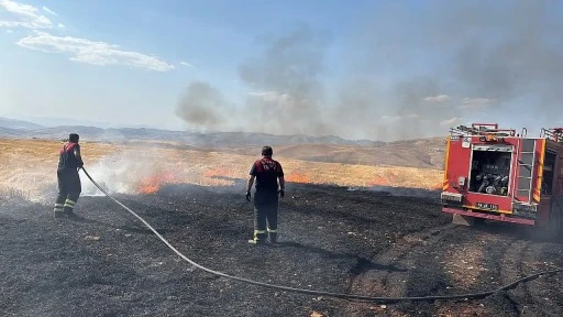 Anız Yangınına İtfaiye ve TOMA M&uuml;dahalesi