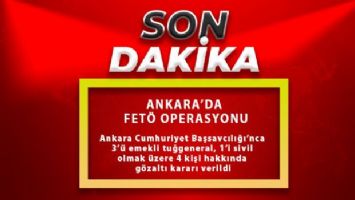 Ankara&#039;da FETÖ operasyonu: 4 gözaltı