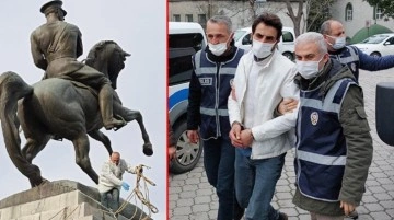 Atatürk heykeline saldıran kuzenler ifadelerinde döküldü! Bir gün önce keşif yapmışlar