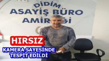 Aydın Didim&#039;de hırsız kameradan tespit edildi