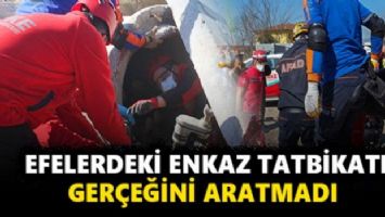 Aydın Efeler&#039;deki deprem tatbikatı gerçeği aratmadı