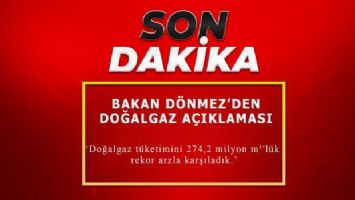 Bakan Dönmez&#039;den doğalgaz tüketimi açıklaması