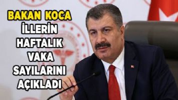 Bakan Koca illerin haftalık vaka sayılarını açıkladı