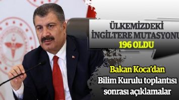 Ülkemizdeki İngiltere mutasyonu 196 oldu